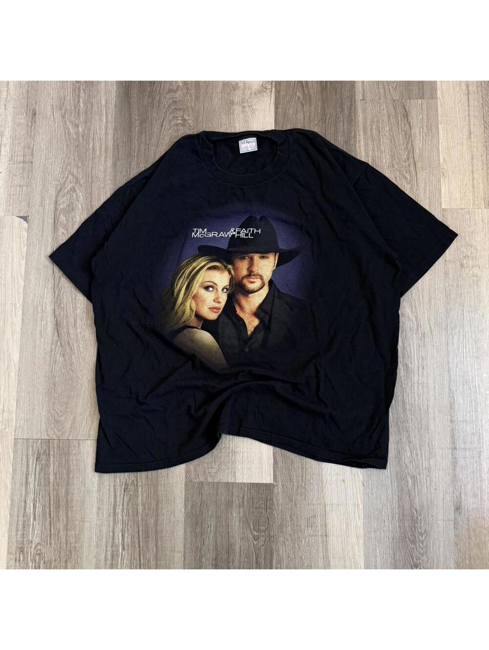 Y2k Tim McGraw and Faith Hill black concert tee Size XXL #countrymusic